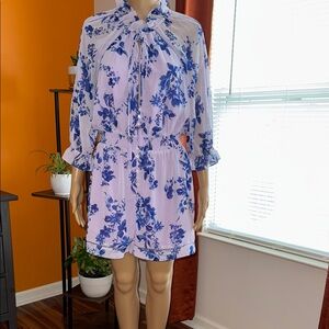 Gianni Bini Floral and Striped Romper